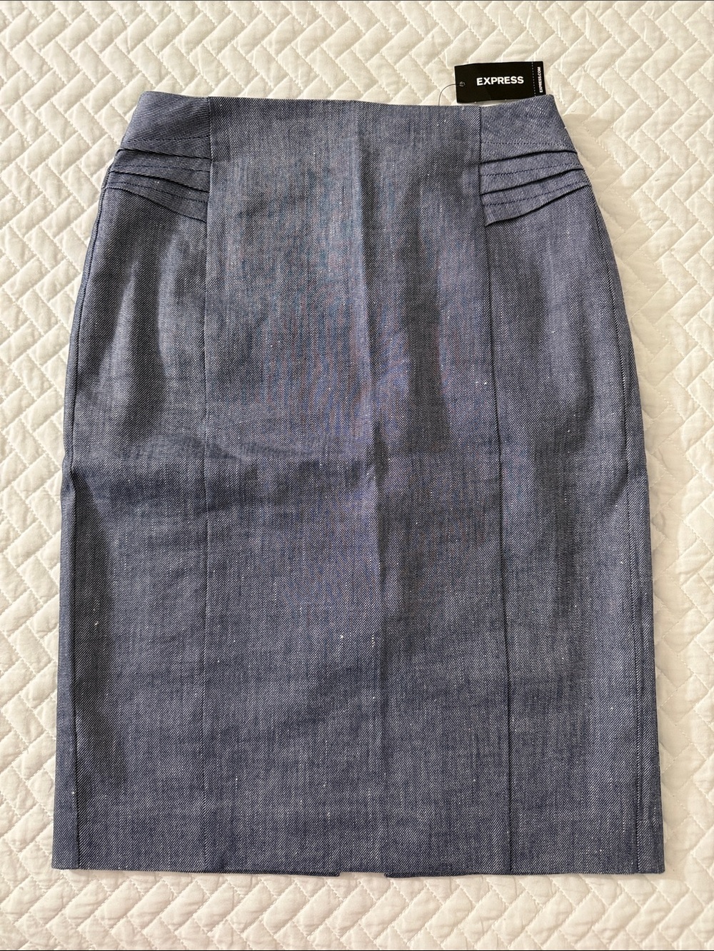 Express | Denim-Tone Pencil Skirt